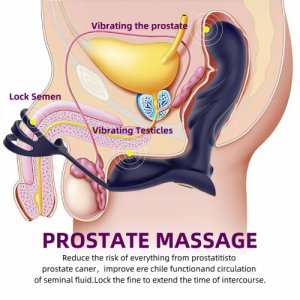 Male Prostate Massage Vibrator Anal Plug Silicone Waterproof Massager Stimulator Butt Delay Ejaculation Ring Toy For Men