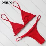 OMKAGI Brand Swimsuit Swimwear Women Biquini Sexy Push Up Micro Bikini Set Swimming Bathing Suit Beachwear Brazilian Bikini 2018