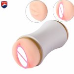 MLSice Double Hole Channel Mouth Oral Suck Sex Plastic Vaginal Pocket Pussy Male Masturbator Cup Sex Toys for Men Masturbatings