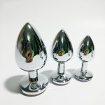 3PCS Jewelry Design Fetish Stainless Steel Anal Butt Plug Stimulator Anal Flirting BDSM Decoration Anal Sex Toys ButtPlugs