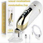 Sex Voice male vibrating masturbator,sex products for men masturbador vagina real pussy,mens sex toys hands free masturbator.
