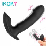 IKOKY Wearable Dildo Vibrator Vaginal Massage Clitoris Stimulator Silicone Female Masturbation Sex Toys for Woman Waterpoof