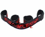 Smspade floral bracade Bondage restraints system,sex posture enhancer,spreader bar shape restraint handcuffs and ankle cuffs