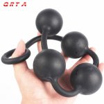 QRTA Silicone Big Anal Beads Butt Plug Dilatador Anal Balls Expander Vibrant Anal Plug Vaginal Dilator Sex Toys For Women Men