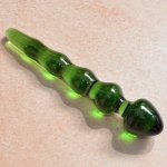 Green Adult Crystal Dildo Glass Dildos Double Head Glass Sex Products Penis Sex Toys For Woman Men Anal Beads Butt Plug Toys