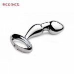 BEEGER  hand held stainless steel anal toys metal butt plugs, Big Stainless Steel Anal Plug Metal Prostate Massage Wand  