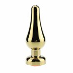 Gold Large Size Metal Anal Plug With Diamonds Stainless Steel Anal Dildo Sex Toy Products Anal Stimulating Butt Plug For Women