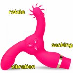 New 3 Heads Vibrator Clitoris Sucker Rotate G Spot Massage Nipple Sucker Clitoris Stimulator Vibrator Sex Toys For Woman