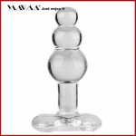 Pyrex glass dildo fake penis crystal anal beads butt plug prostate massager g-spot female masturbation Sex toys for women men