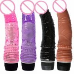 2018 New Jelly Realistic Dildo Vibrator Women Masturbation Sex Toys Soft Cock Penis Sex Tools Erotic Goods Vibrating Vibrator 