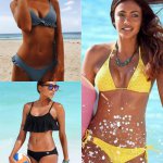 SAMEGAME 2019 New Sexy Halter Top Bikinis Women Swimwear Push Up Female Swimsuit Bikini Set Beachwear Bathing Suits Biquini