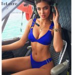 2018 New Sexy Bikini Swimwear Women Swimsuit Bandage Bikinis Women Bathing Suit Strappy Biquini Brazilian Bikini Solid Beachwear