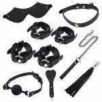 toys for adults adult toys Neck chain Handcuffs Mask SM Sex Toys Set For Couple 9PCS Cosplay Bandage Restraint          G0325#30