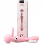 WOWYES i7 Double head AV vibrator USB magnetic charging Female masturbation rabbit clit stimulation body massager Adult sex toy 