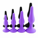 CPWD 4PCS/Set Soft Silicone Anal Dildo Butt Plug Prostate Massager Adult Products Anal Plug Beads Sex Toys for Couple plugs anal