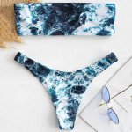 ZAFUL Abstract Bandeau Bikini Set Women Padded Sexy Swimsuit Beach Bathing Suit Brazilian Swimwear Biquinis Maillot De Bain