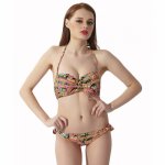 Women Print Sexy Bandage Bikini Set Brazilian Swimwear Bathing Suit Monokini Underwire maillot de bain femme Plus Size Swimsuit