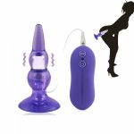 10 Speeds Anal Dildo Vibrator Anal Beads Butt Plug Stimulator Silicone Prostate Massage Vibrator Adult Sex Toys for Men Women