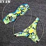 Evaw 2019 Floral Printing Underwire Bikini Set Bandage Padded Push Up Swimwear Sexy 2 Piece Swimsuit Women Drop Shipping