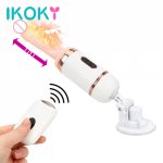 Ikoky, IKOKY Suction Cup Female Masturbation Automatic Sex Machine Heated Telescopic Dildo Vibrators Wireless Remote Control