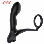 Leten 10 Speeds Silicone Prostate Massager Anal Plug Vibrator Sex Toys for men Women guys Soft Anal Beads Adult Sex Products