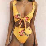 Floral High Waist Bikini Sexy Women Swimsuit Print Swimwear Brazilian Bikini Set Bathing Suit Maillot De Bain Femme