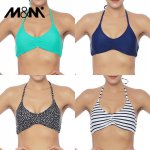 M&M Hot Women Push Up Brazilian Bikini Top Solid Swimwear Halter Sexy Pad Swim Bra Beachwear Sport Tops Maillot De Bain T610