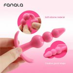 Fanala, FanaLa Silicone Anal Beads Plug Vaginal G-spot Massager for Women Couple Bullet Adult Masturbation Vibrator Sex Toys