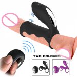 Vibrator Cock Ring Wireless Remote Control Vibrating Penis Ring Male Penis Enlargement Sex Toys for Couple Vibrator USB Charging