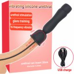 16-frequency vibrator silicone urethral sound dilator penis plug sex toys for men penis insertion sounding urethra rod