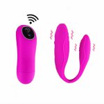 Wireless Dual Vibrating U Type Vibrator For Couple 30 Frequency Remote Clitoral Stimulator Anal Dildo Vibrator Sex Toy For Women