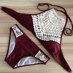 2017 Summer Sexy Women Bikini Set lace Swimsuit Beachwear Bathing Suit Beach Swimwear Trunks