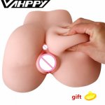 1.5kg Silicone Big Ass 3D sex doll artificial vagina Double Channels Sex Toys for Men Male masturbator cup Masturbate for man