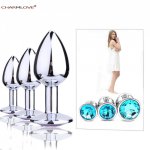 Erotic Metal Sex Anal Toys Butt Plug Anal Wand For Woman Man Gay Anal Butt Plugs Sex Products Crystal Stainless Steel