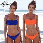 Lefeel Solid Bikini Set Low Waist Bikinis 2019 Sexy Women Swimwear For Beach Plus Size XXL Biquini Set Female Swimming Suit