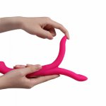 8 Modes Vibration g spot vibrator 2 Motors Soft Silicone Y shaped vibrator usb rechargable masturbation Sex toy for woman HO EGG