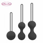 Man Nuo Silicone Smart Ball Kegel Ball Ben Wa Ball Vagina Tighten Exercise Machine Vaginal Geisha Ball Sex Toys for Women R4