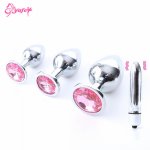 Metal Crystal Anal Plug Stainless Steel Booty Beads Jewelled Anal Butt Plug Erotic Sex Toys Backyard Products for Men Couples