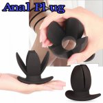 Anal Sex Toy For Gay Man Women Anal Dilator Hollow Petal Silicone Tunnel Butt Plug Anal Expansion Sounding Plug