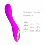 Clitoris Vagina Vibrator with 10 Strong Vibrations Silicone Waterproof Vibrator for Nipple Prostate G-spot Stimulation Sex Toy