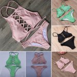 Hot 2017 Summer Beach Wearing Bathing Bikini Suit Ocean Style Sexy Bikini Set Swimsuit Women Girl Sweet Swimwear