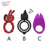 Sweet Dream Time Delay Vibrating Cock Ring Elastic silicone Penis Rings Vibrator Adult Sex Toys for Men Gay Sex Products BLM-061