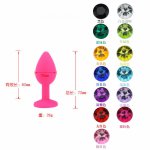Silicone Anal Plug with Jewelry for Woman Men Gay  Lesbian Anal Plug Toy for Masturbator with Anal Beads Dildo No Vibrator
