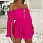 IASKY 2018 New off shoulder chiffon bikini cover ups sexy women sleeve Kaftan Beach Tunic Dress Robe De Plage Pareo Cover Up