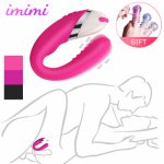 12 Speeds USB Recharge Bending Vibrator Women Clit Vagina Dual Stimulator Twisted Dildo Sex Toys for Couples Adult Sex Products