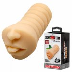 Silicone Mouth with Tongue Male Masturbator Blowjob Pocket Pussy  Rubber Vagina Adult Sex Toy for Men