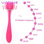 VATINE 10 Mode Bendable Vibrator Magic Wand Massager Clitoris Stimulation Erotic Sex Toys for Women Sex Products