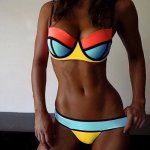 Sexy Womens Neoprene e Bikini Push-up Padded Swimsuit Swimwear Beachwear