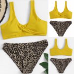 Women Girls Bikini Set Underwire Padded Sexy Beach Floral Suit Bodycon Swimwear Maillot De Bain Femme Bathing Suit Plus Size