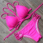 Sexy 2018 Hot sale Backless Swimwear Women Sexy Push Up Bikinis Set Swimming Suit Female Beachwear Bathing Suit Biquinis 